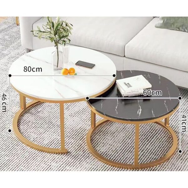2 Round Shaped Nordic Table