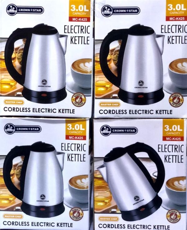 Crown Star Cordless Electric Kettle 3L