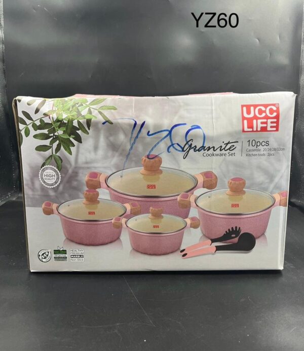 10PCS UCC Life Granite Coating Cookware Set