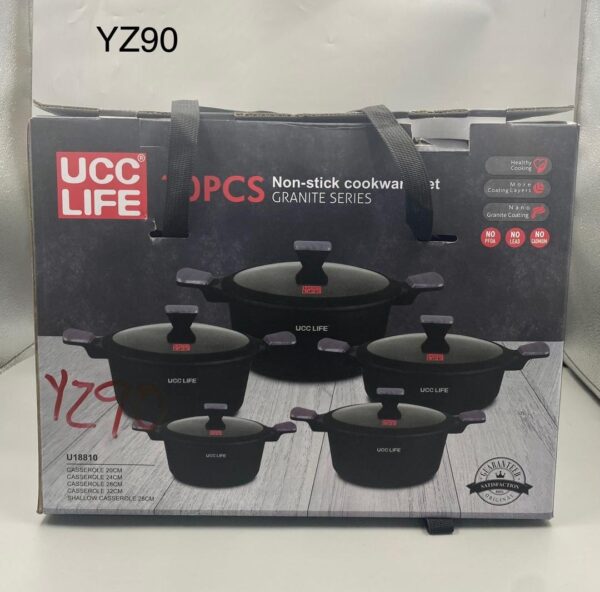 UCC Life Granite Non-stick Cookware Set 10Pcs